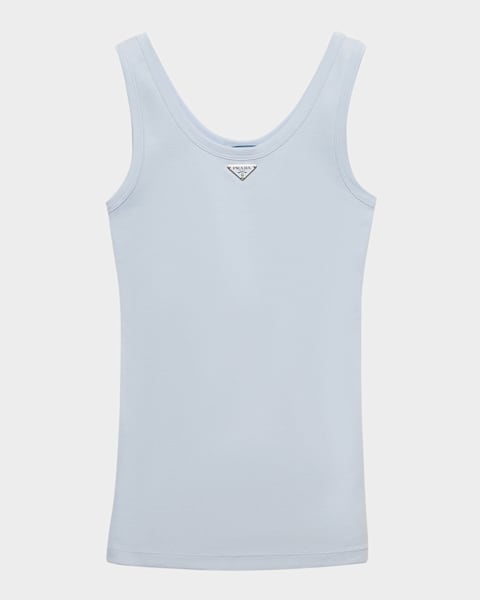 Prada Cotton Mesh Tank Top | Neiman Marcus