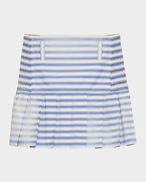 【日本入手困難】プラダ Pleated poplin skirt スカート Prada Pleated Poplin Short Skirt | Neiman Marcus