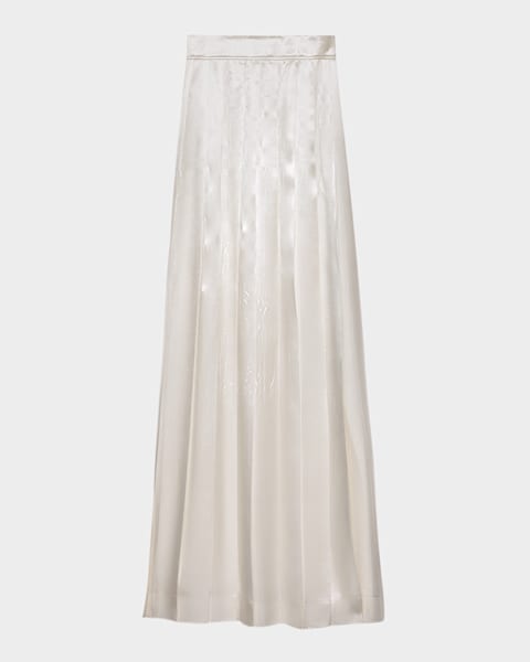 スカート BRUNELLO CUCINELLI SS25 GONNA LUNGA (MA029G3769 C600) Brunello Cucinelli Long Bubble Hem Cotton Poplin Skirt