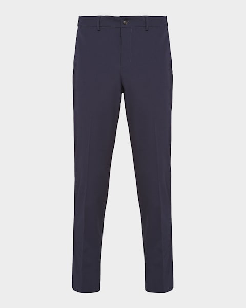 Prada Men's Patchwork Leather Straight-Leg Pants | Neiman Marcus