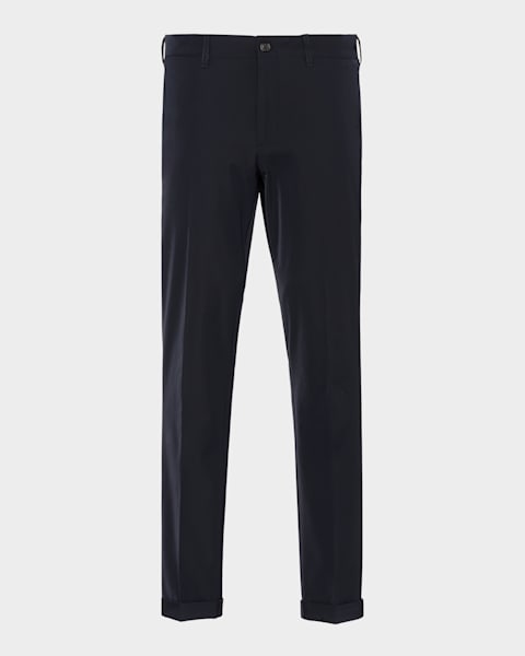 PRADA Size 34 Navy Cotton Twill Elastic Cuffs Casual Pants