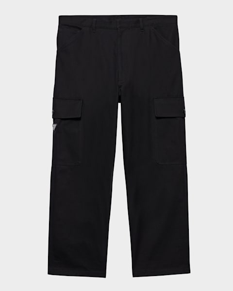 パンツ PRADA COTTON OVERSIZED PANTS Prada Cotton Gabardine Pants | Grey | FARFETCH