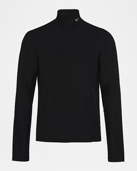 Prada Men's Wool Quarter-Zip Polo Sweater | Neiman Marcus