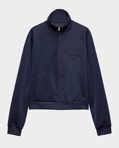 Prada Men's Suede Zip Blouson Jacket | Neiman Marcus
