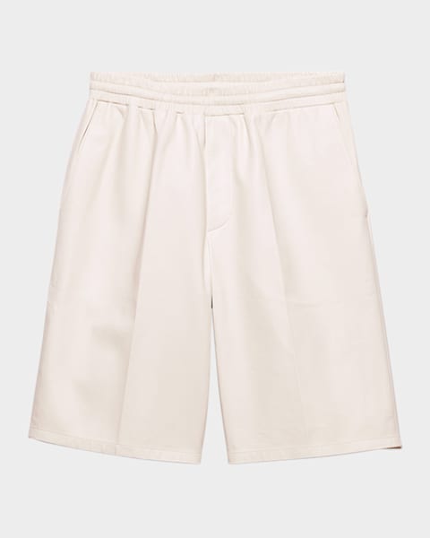 【関税&送料込】Prada Beige Cotton Bermuda Shorts Pleated cotton Bermuda shorts in beige - Prada | Mytheresa