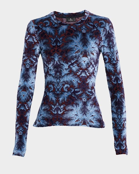 Tシャツ・カットソー Etro Long-Sleeved Top With Paisley Pattern 30577893_59514022_600.jpg