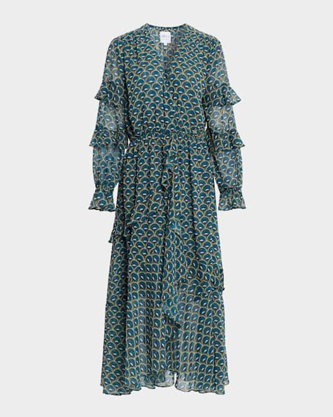 delora fitted mock neck midi dress Alice + Olivia