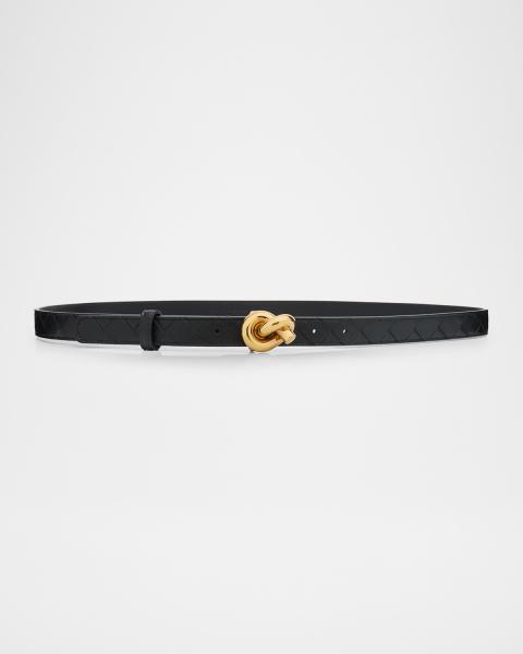 Bottega Veneta Twisted Triangle Napa Buckle Belt Bottega Veneta Twisted Triangle Napa Buckle Belt - Belts  main image 2