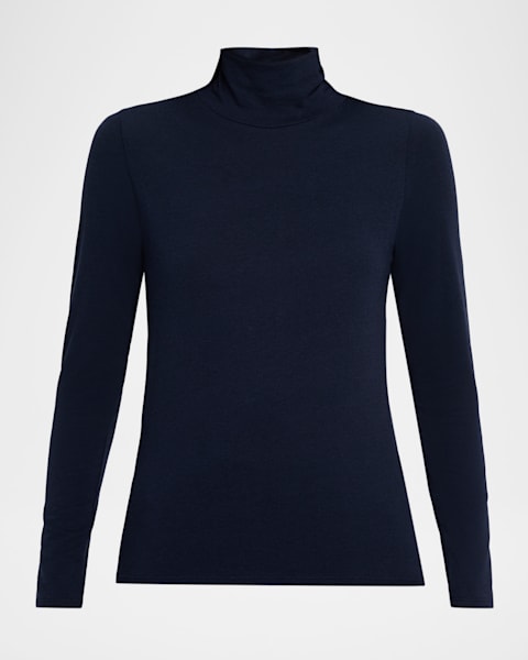 Emporio Armani Mock-Neck Textured Shimmer Knit Sweater | Neiman Marcus