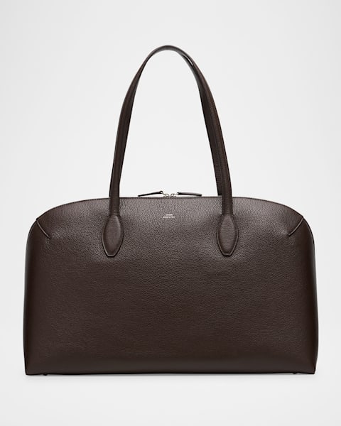 T Lock Suede Top-Handle Bag