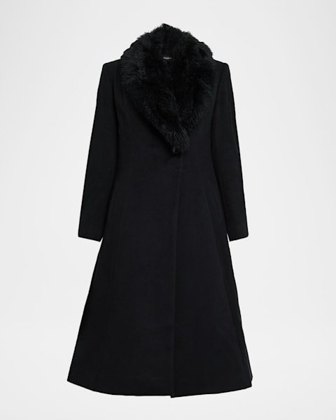 Giorgio Armani Belted Metallic Wrap Coat | Neiman Marcus