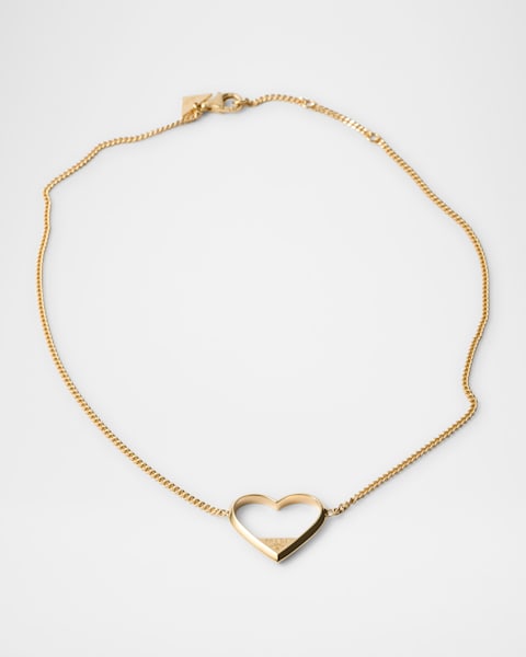 Prada Plexiglass And Brass Choker Necklace | Neiman Marcus