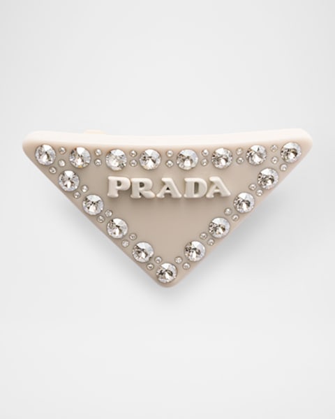 Prada Satin and Crystal Hair Clip | Neiman Marcus