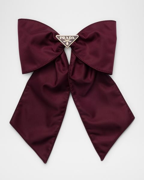 PRADA Black Polka Dot Bow Brooch Prada Suede Hair Bow | Neiman Marcus main image 4
