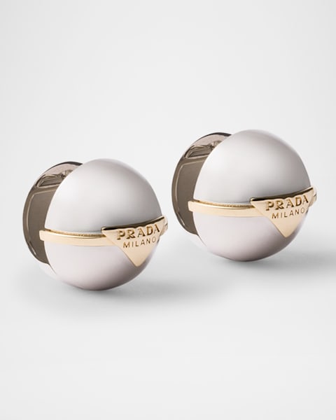 Enameled Triangle Stud Earrings