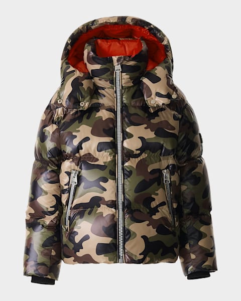 Kid's Jesse Camo Nano Down Jacket, Size 8-14