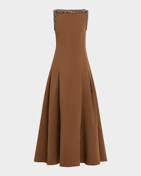 Loewe Long Anagram Wool Tank Dress | Neiman Marcus