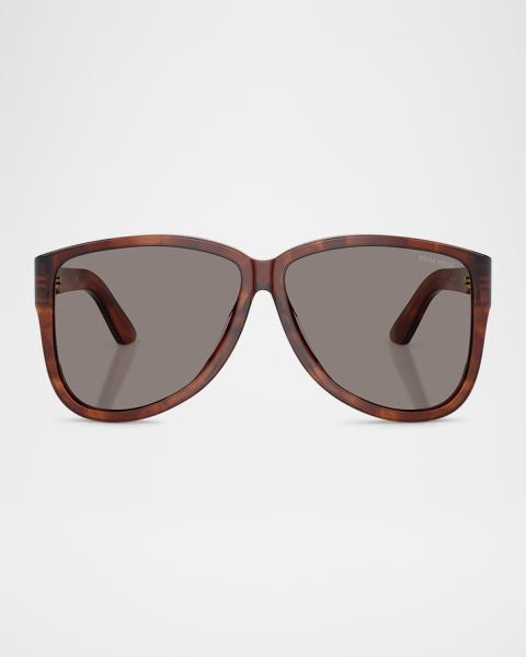 Miu Miu Acetate Aviator Sunglasses | Neiman Marcus display picture 2