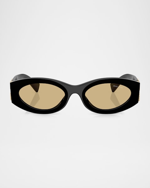 MU 52YS Metal Oval Sunglasses
