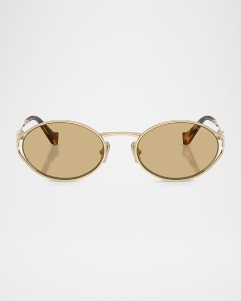 小物 00s miumiu gradation sunglasses Miu Miu Gradient Metal Oval Sunglasses | Neiman Marcus