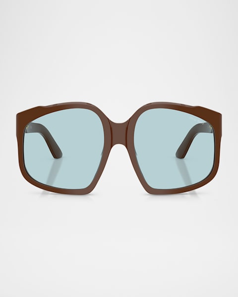 MU 11WS Acetate Oval Sunglasses