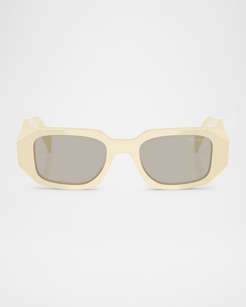 Prada Logo Acetate Oval Sunglasses | Neiman Marcus