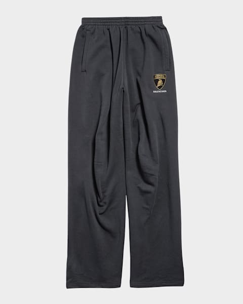 ［BALENCIAGA ］Tacky Tattoo フレア スウェットパンツ Balenciaga Men's Terry Metallic Tattoo Flare Sweatpants