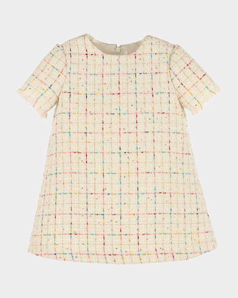 Girl's Jersey Woven Combo Dress, Size 6M-3