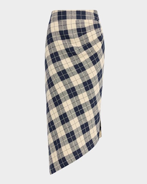 Veronica Beard Maxine Plaid Maxi Skirt | Neiman Marcus