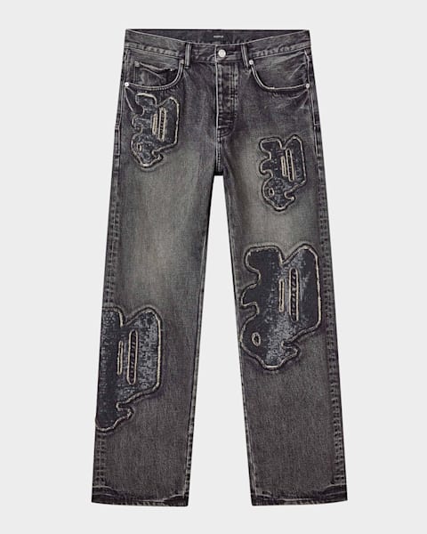 Men's Repeat-Logo Skinny Jeans