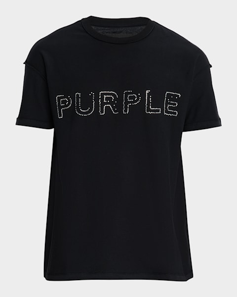 PURPLE Men's Textured Jersey T-Shirt | Neiman Marcus