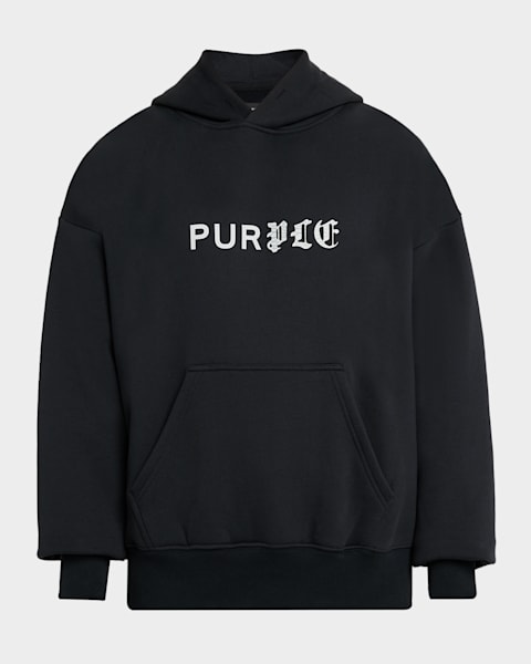 Men's Heavyweight Cotton Sleeve-Logo Hoodie