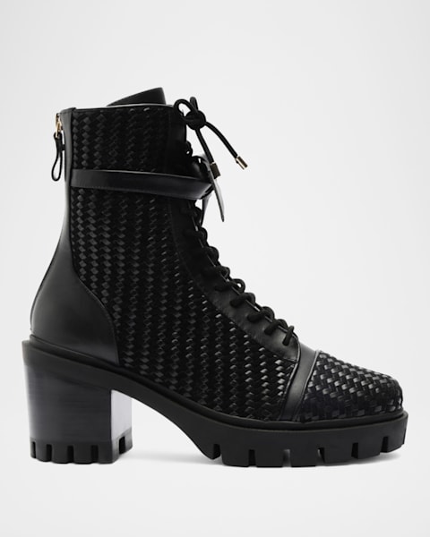 ショートブーツ・ブーティ Loewe Sierra combat boot in suede Loewe Sierra Suede Lace-Up Combat Boots | Neiman Marcus