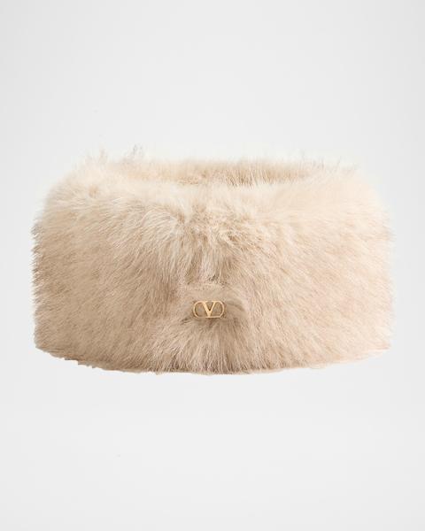 Surell Accessories Faux Rex Rabbit Knit Headband | Neiman Marcus display picture 1