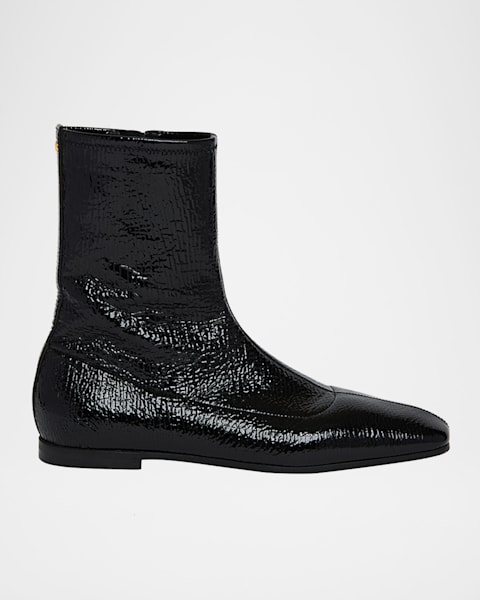 Dolce&Gabbana Men's Patent Leather Chelsea Boots | Neiman Marcus