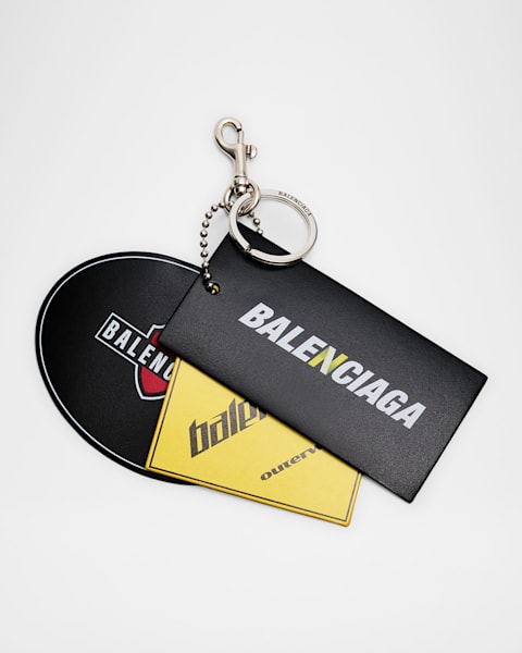 【BALENCIAGA】Le City Charm Eiffel Keyring 2colors Le City Charm Eiffel leather keychain in black - Balenciaga