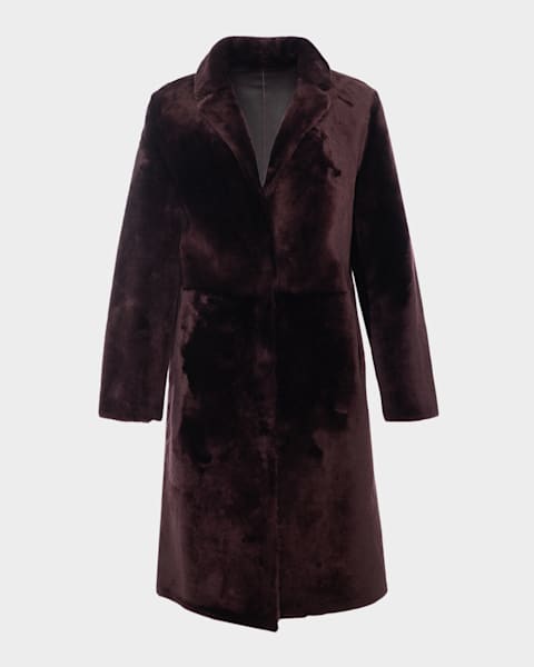 Akris punto Duffle Knee-Length Wool Coat | Neiman Marcus