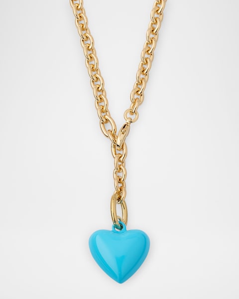 【Roxanne Assoulin】ミニパフィーハートネックレス The Mini Puffy Heart Necklace in Silver – Roxanne Assoulin