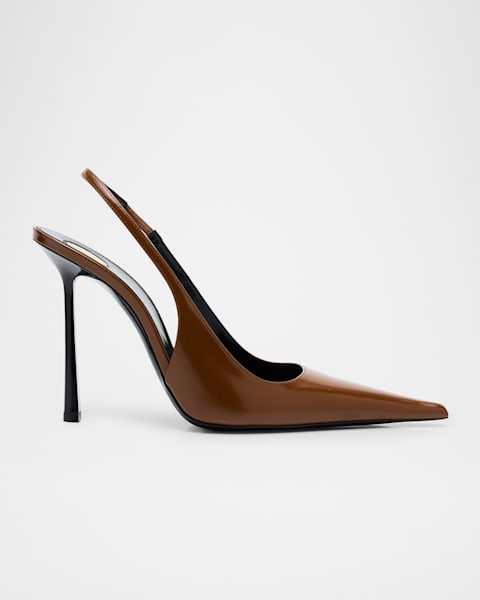 Saint Laurent Norma Glossy Leather Pumps | Neiman Marcus