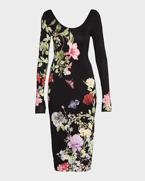 Alice + Olivia Sweet Nothings Monnie Tie-Strap Tiered Maxi