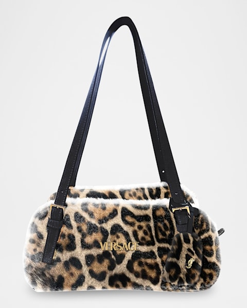 SIMONMILLER Puffin Mini Cheetah Faux Fur Shoulder Bag