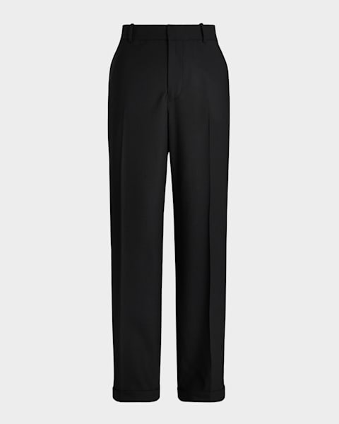 Giorgio Armani Silk Wide-Leg Trousers | Neiman Marcus