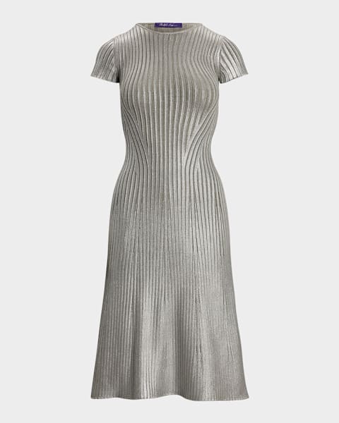 porridge textured slim knit mini dress Emeri Metallic Knit Mini Dress – SEROYA