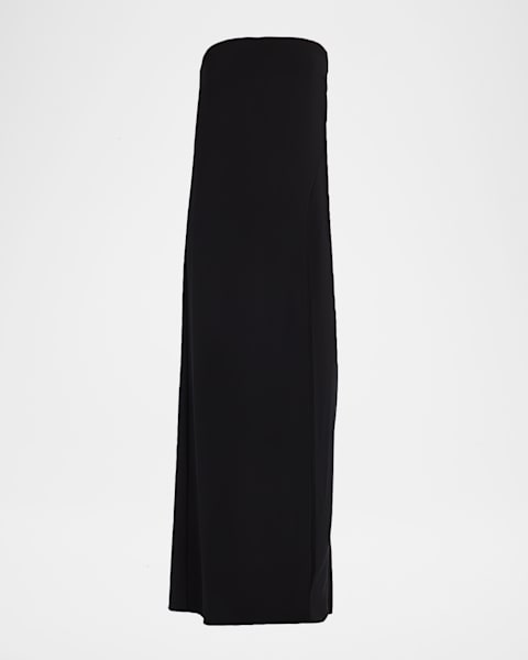 Pleated Lace-Inset Crepe Jumpsuit