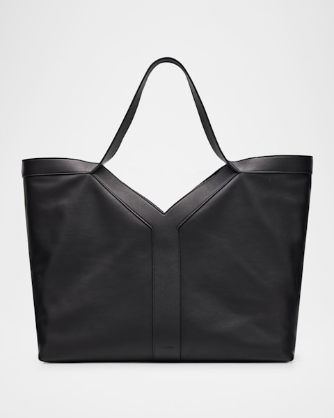 Saint Laurent Men's Embossed Padded Leather Tote Bag