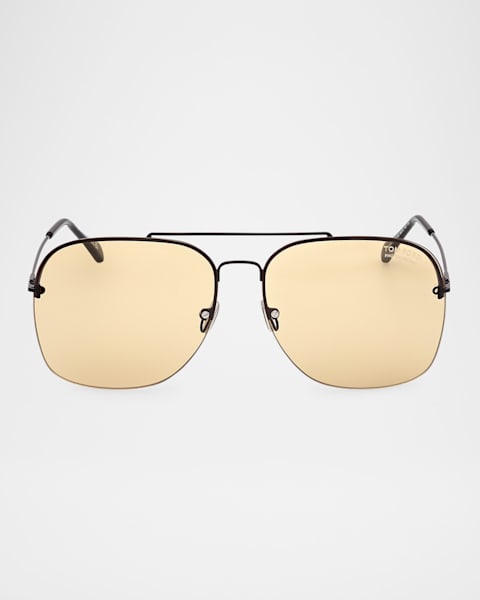 Off-White Men's Tampa Metal and Acetate Rectangle Sunglasses