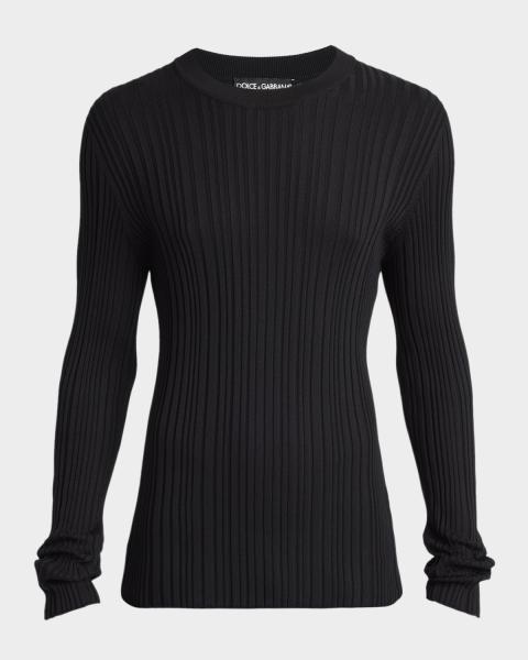 Prada Men's Ribbed Zip Sweater | Neiman Marcus