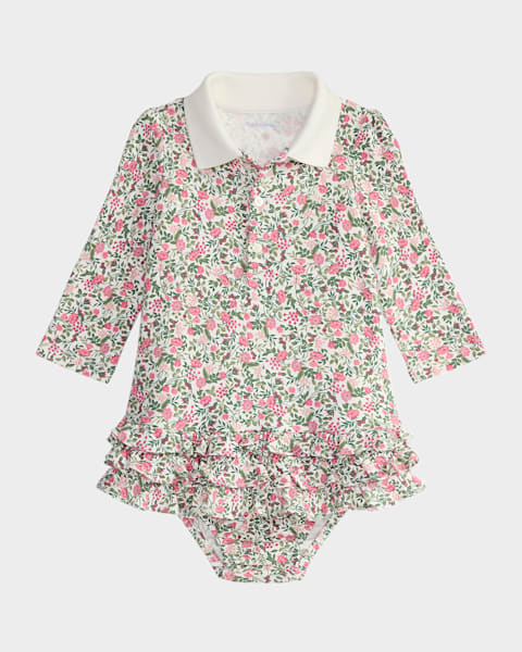 Yarn-Dyed Oxford Mesh Stripe Dress With Matching Bloomers, Size 3M-24M