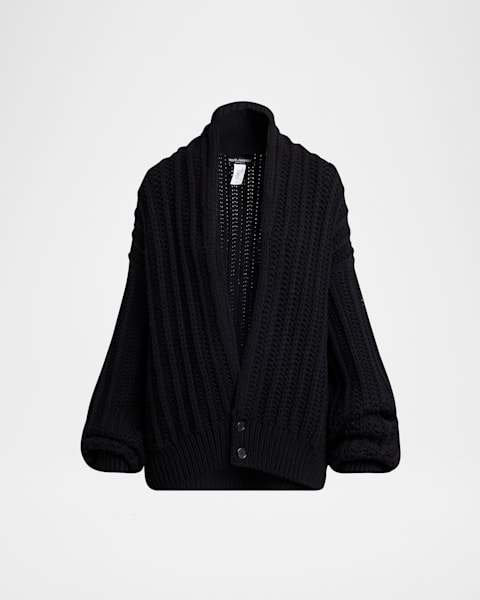 Prada V-Neck Wool Cardigan | Neiman Marcus