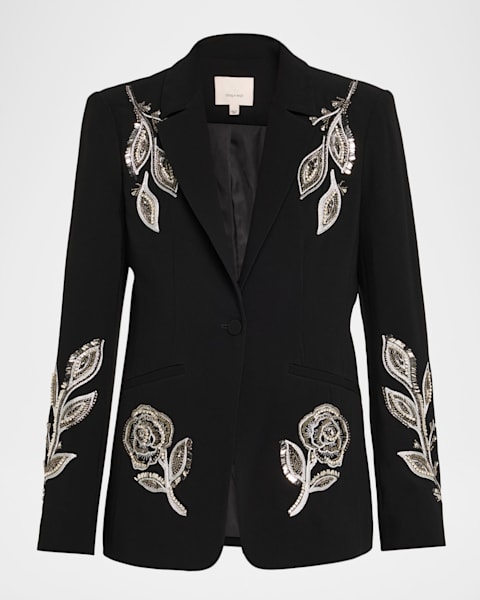 ジャケット MCQUEEN Lace detail blazer Black 19454446_43326115_600.jpg
